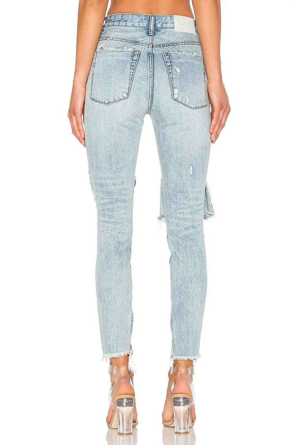 One Teaspoon Blue Hart High Waist Freebird Denim Jeans