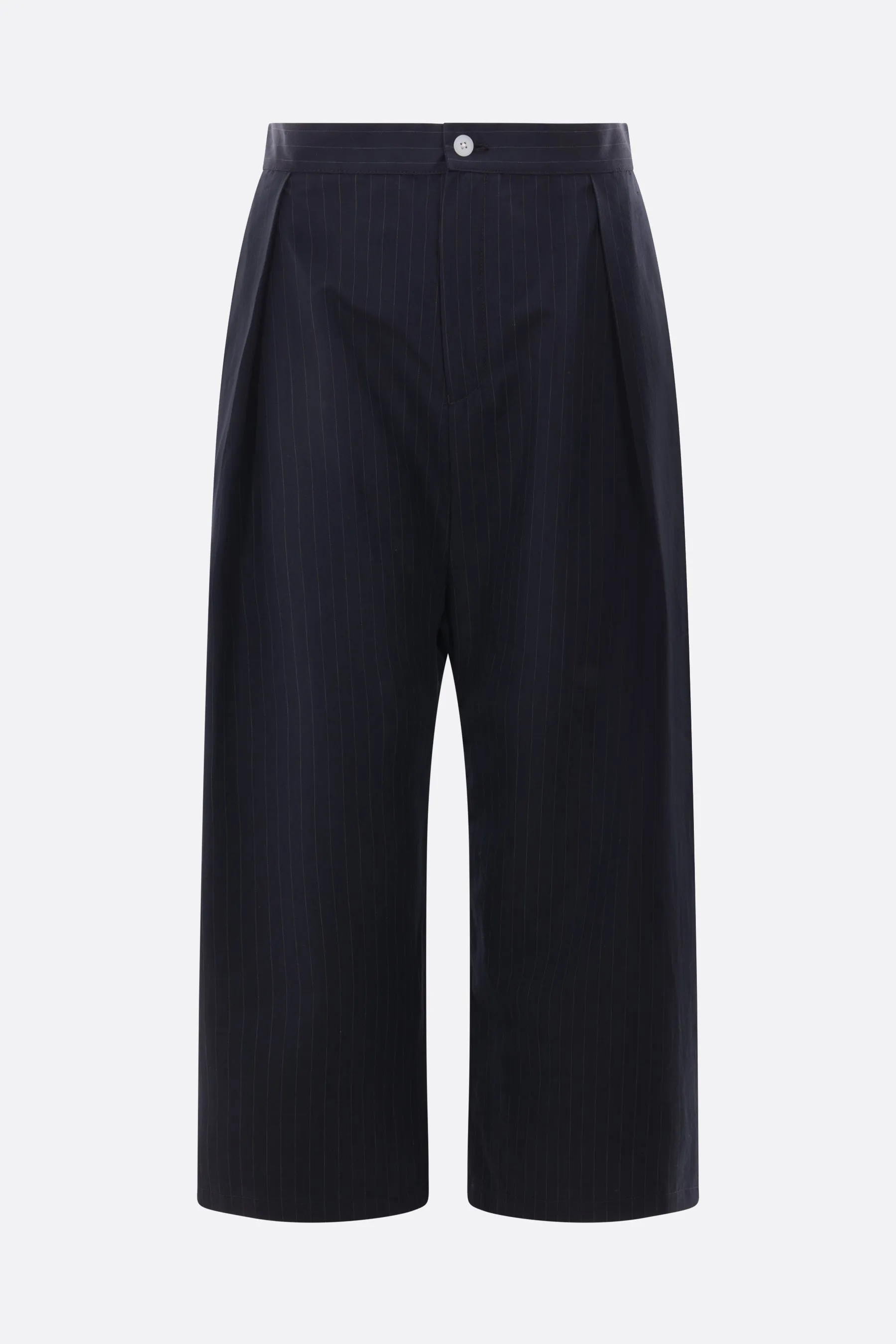 Oversized pinstriped cotton pants for Yayla