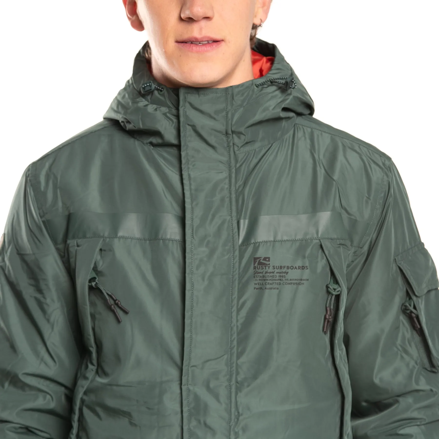 Parka jacket Rusty Saint Etienne in green color