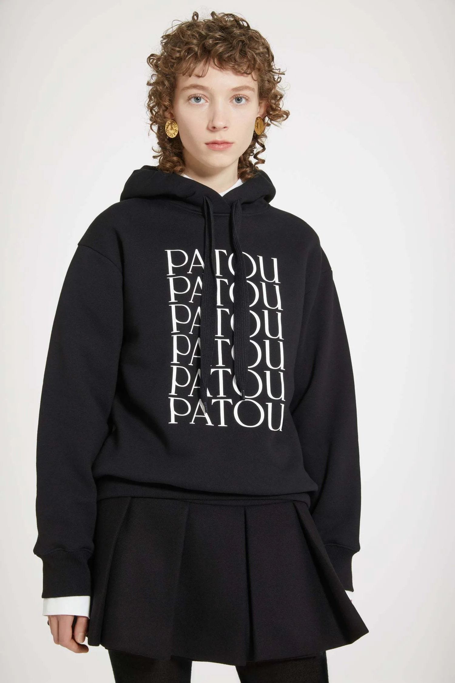 PATOU Long Sleeves Cotton Logo Hoodies & Sweatshirts