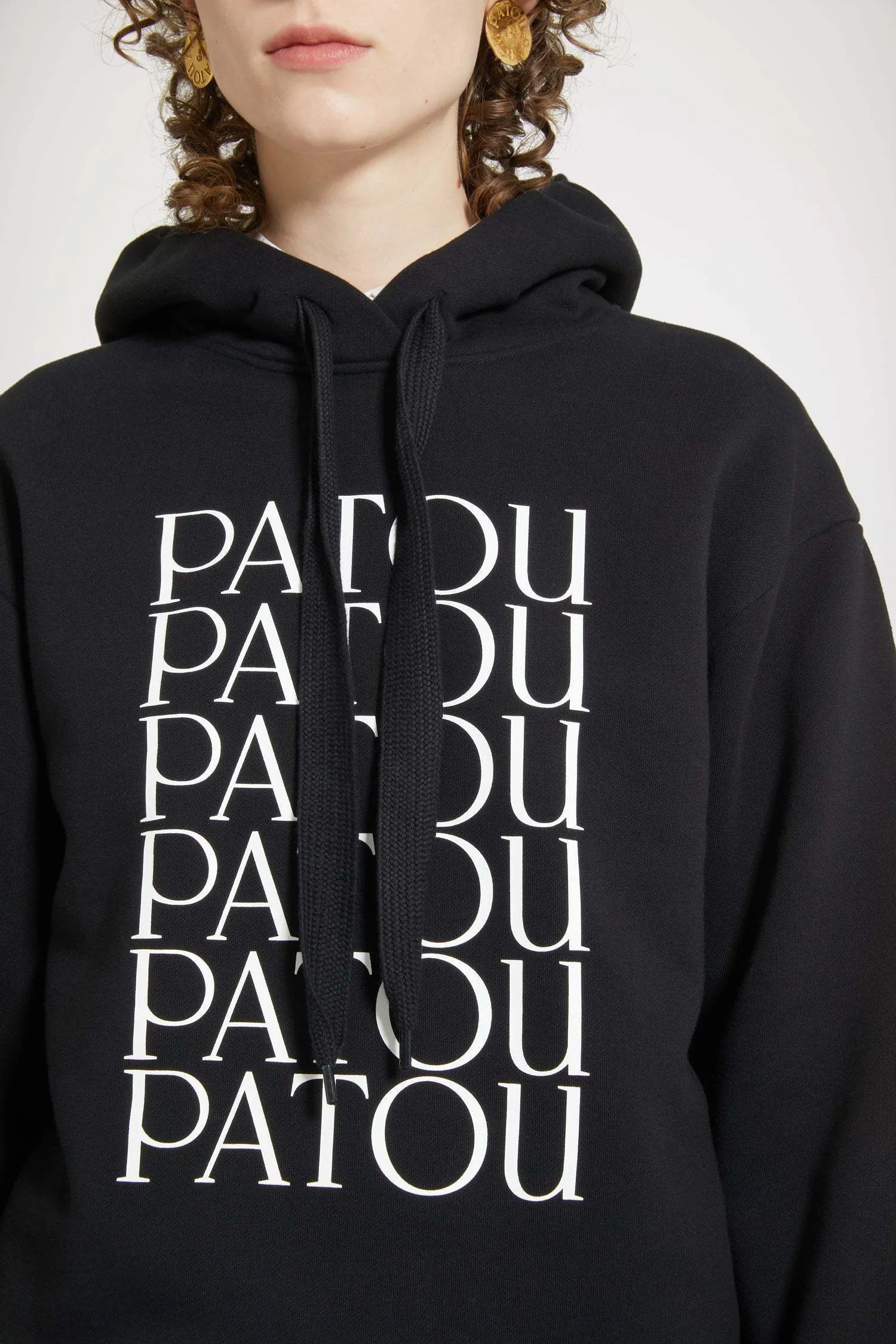 PATOU Long Sleeves Cotton Logo Hoodies & Sweatshirts