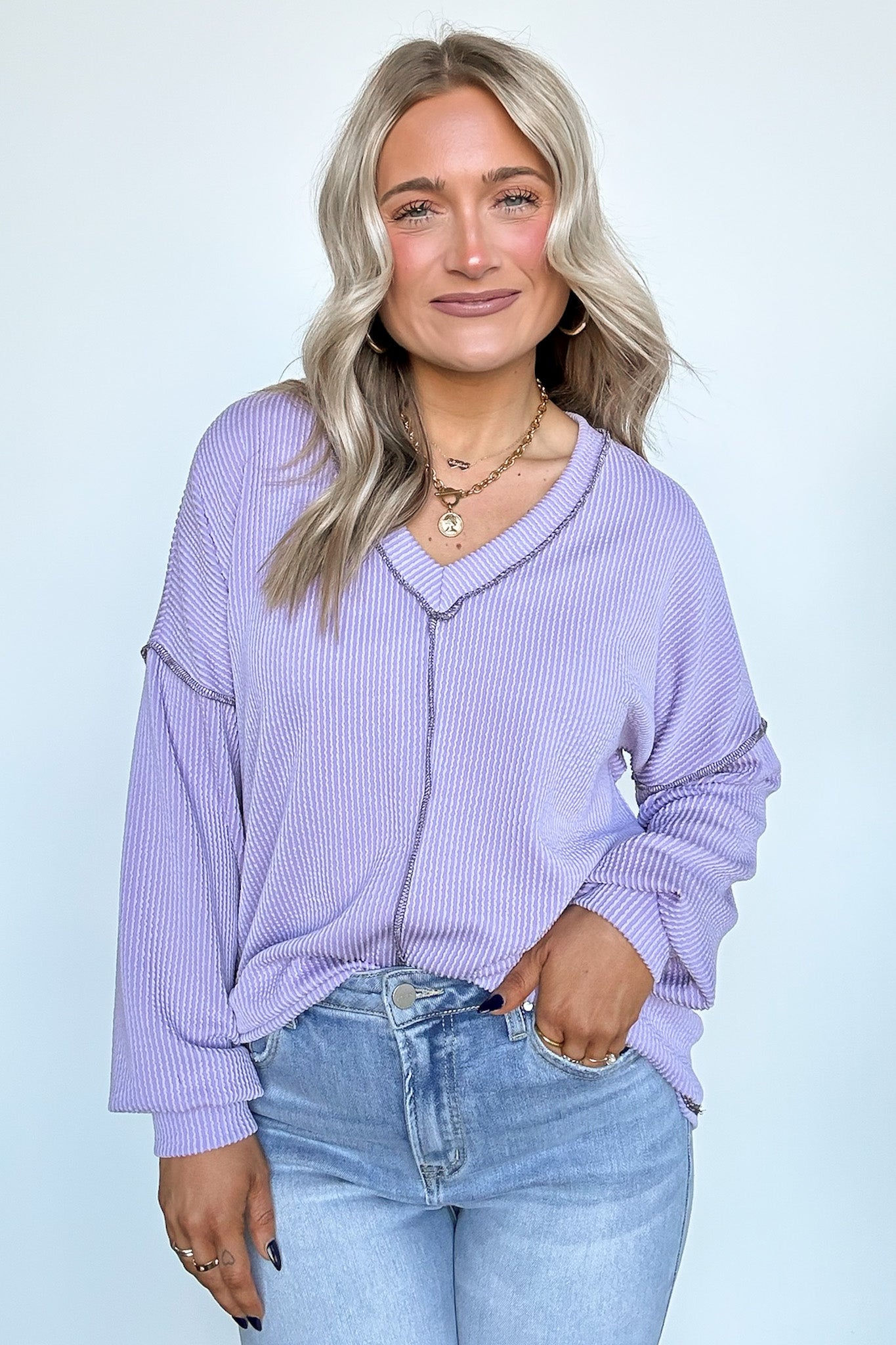 Perfect Option Ribbed Knit Top Sale