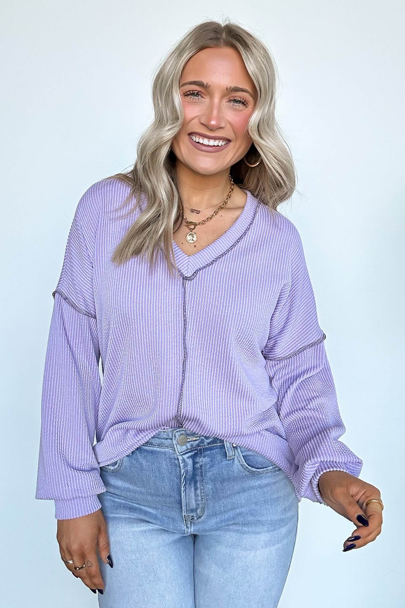 Perfect Option Ribbed Knit Top Sale