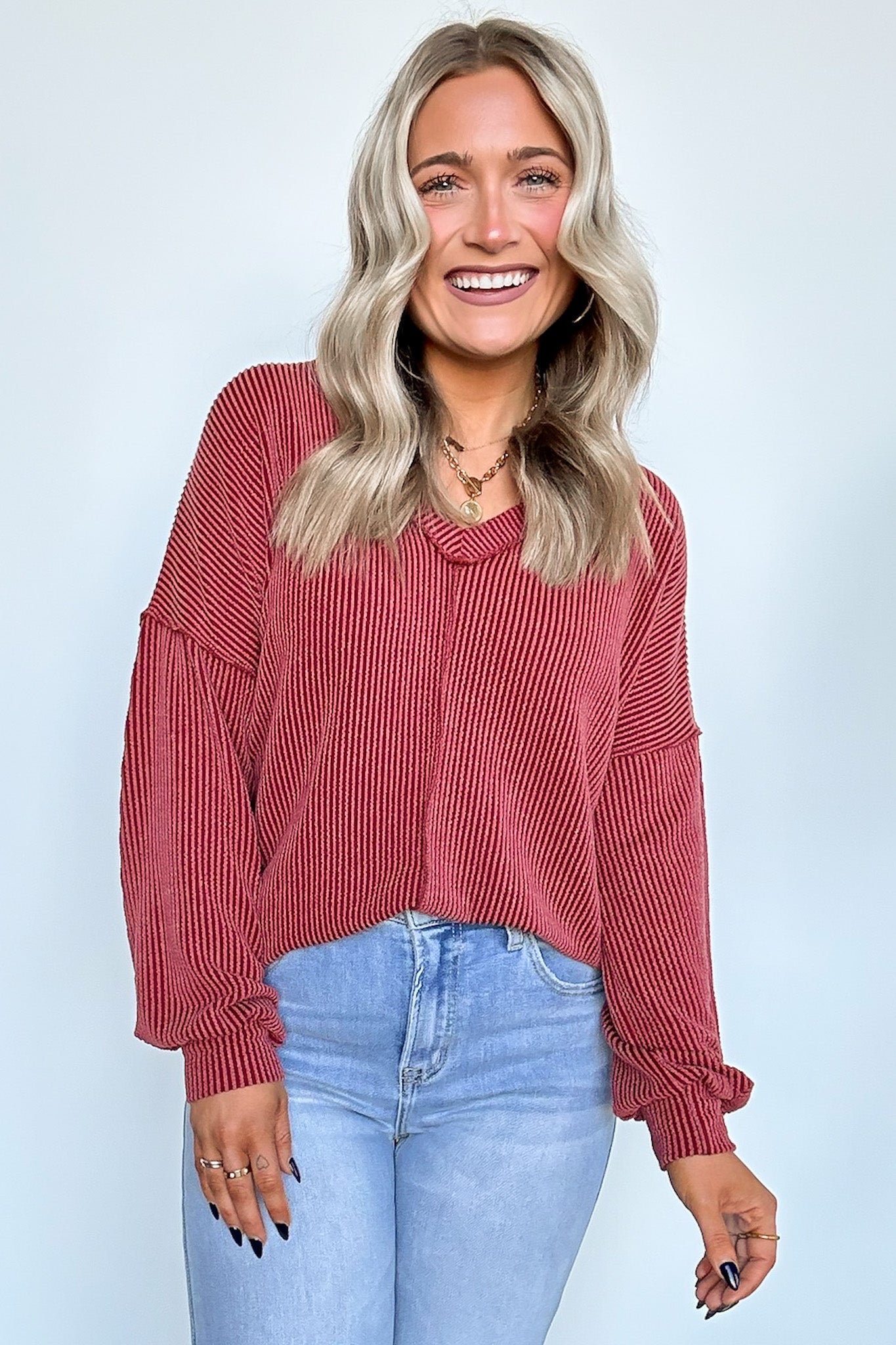 Perfect Option Ribbed Knit Top Sale