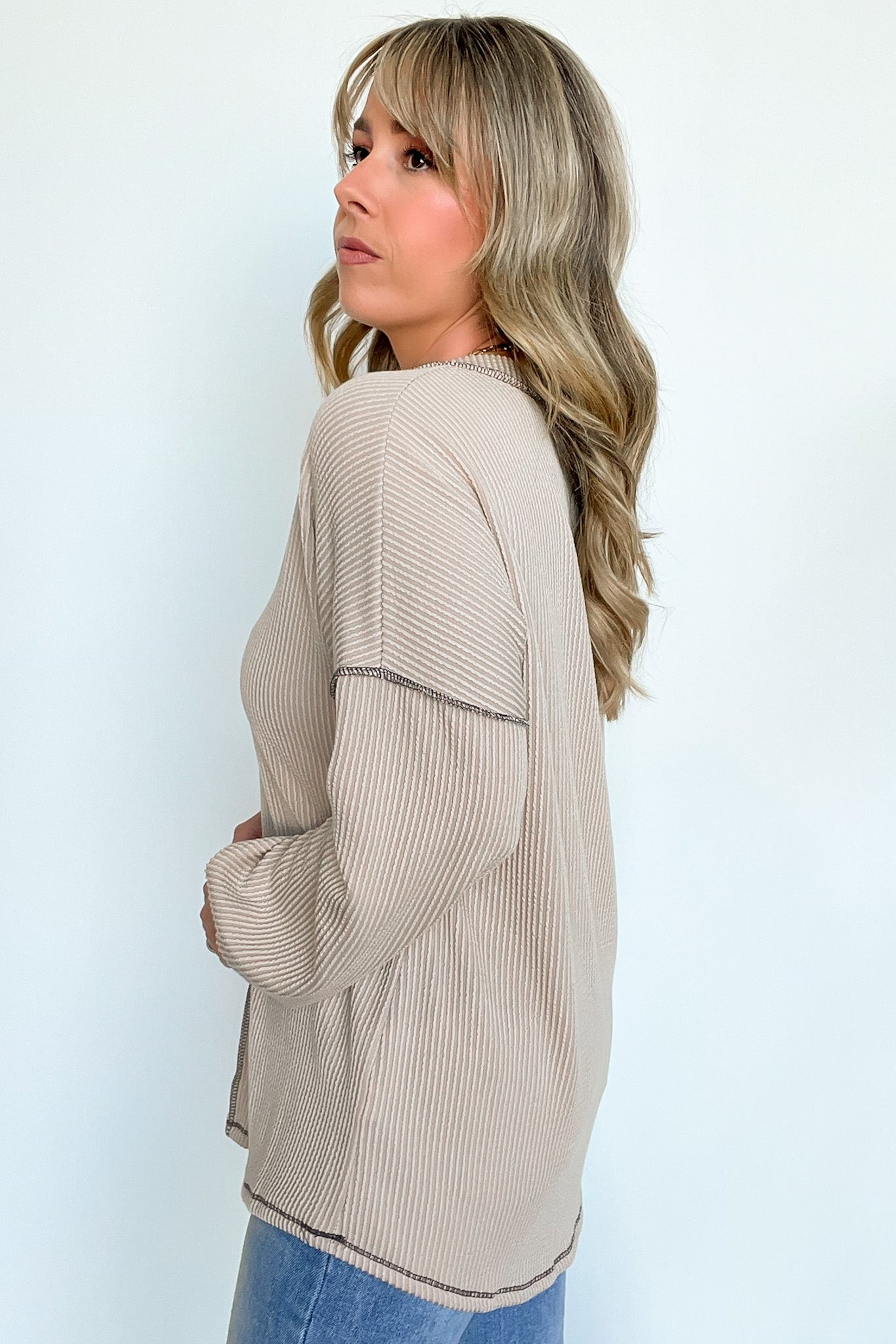 Perfect Option Ribbed Knit Top Sale