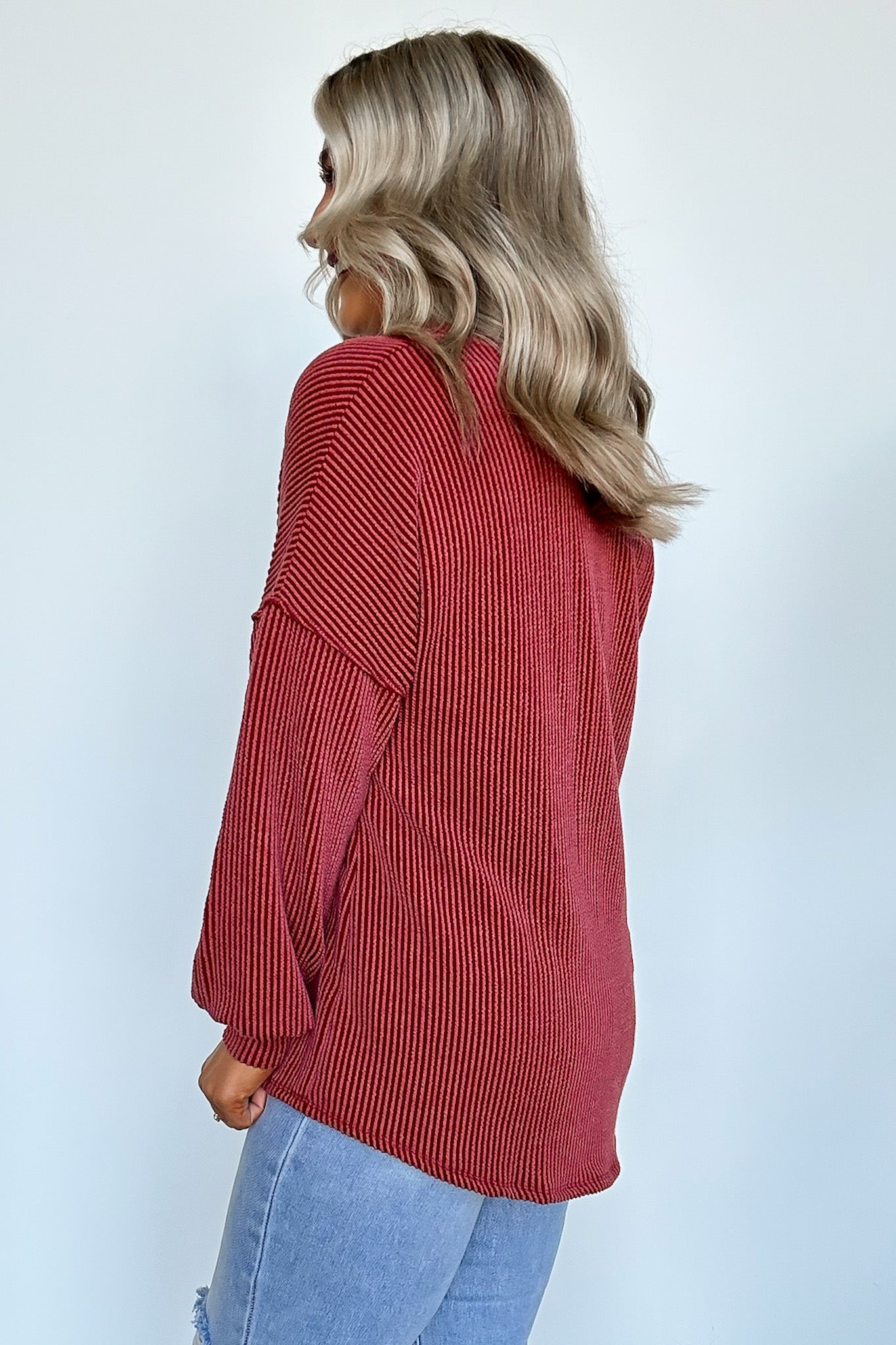 Perfect Option Ribbed Knit Top Sale