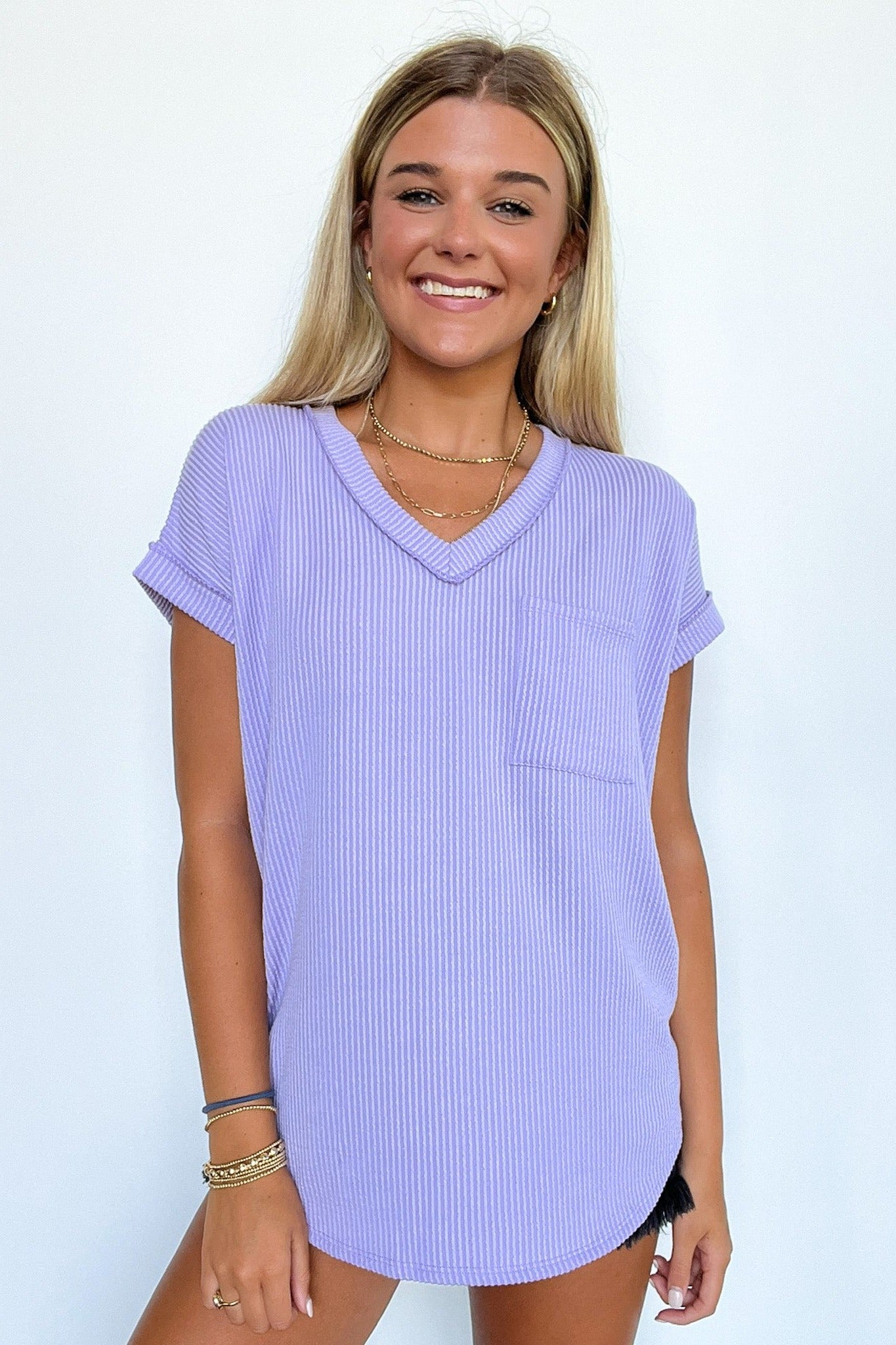 Perfect V-Neck Dolman Pocket Top