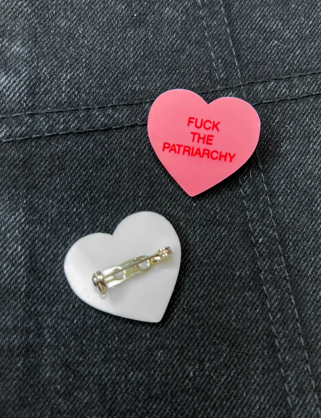 PINK Reminder Pin - Patriarchy