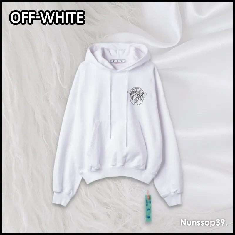 Plain Logo Hoodies | Street Style Long Sleeves from Off-White