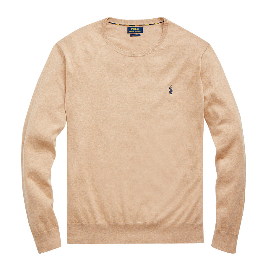 Polo Ralph Lauren - Brown Heather Slim Fit Cotton Jumper