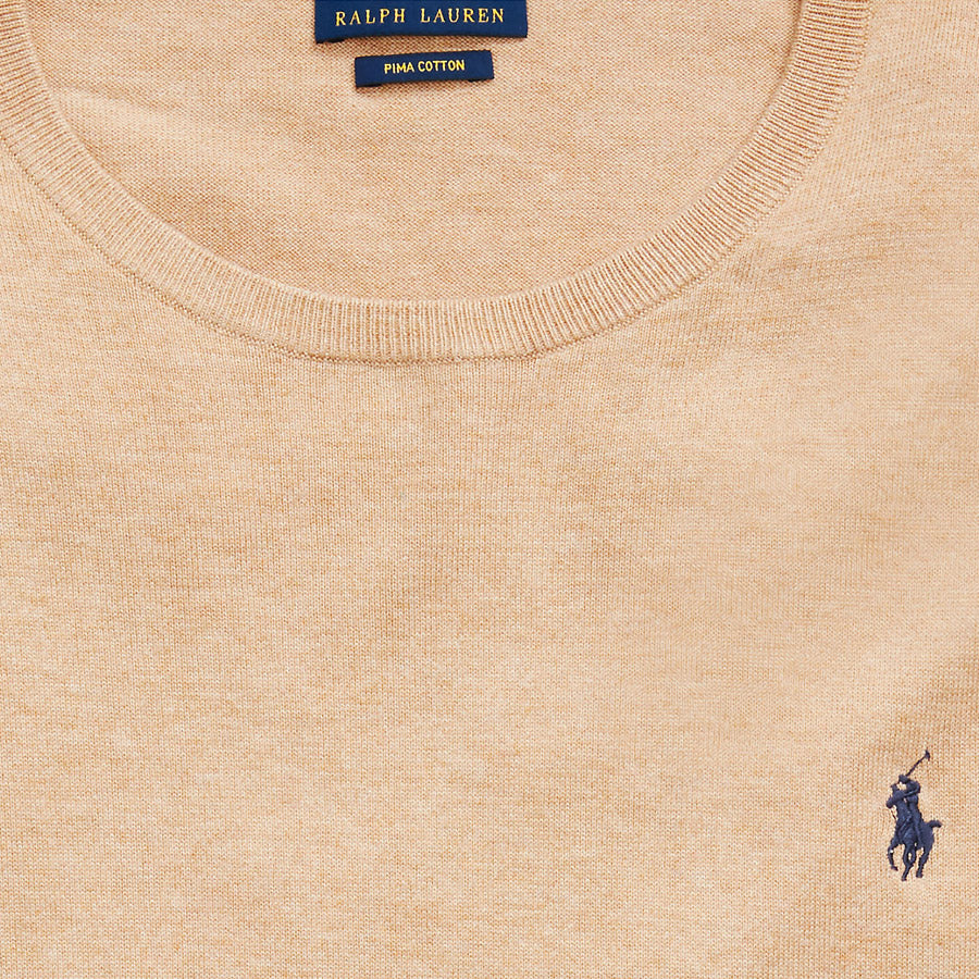 Polo Ralph Lauren - Brown Heather Slim Fit Cotton Jumper