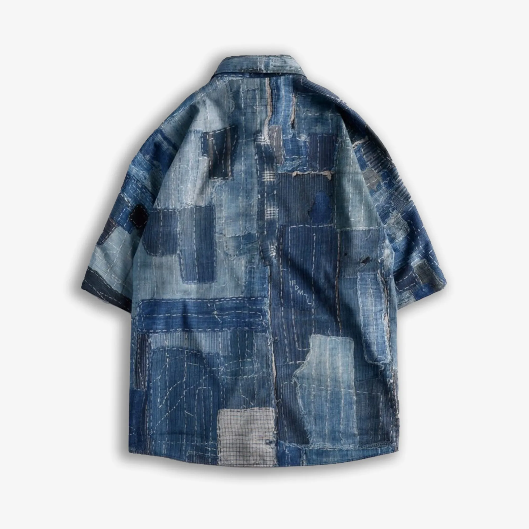 PRINTED PATCHWORK SHORT SLEEVE SHIRT 'BORO' - Shop Now