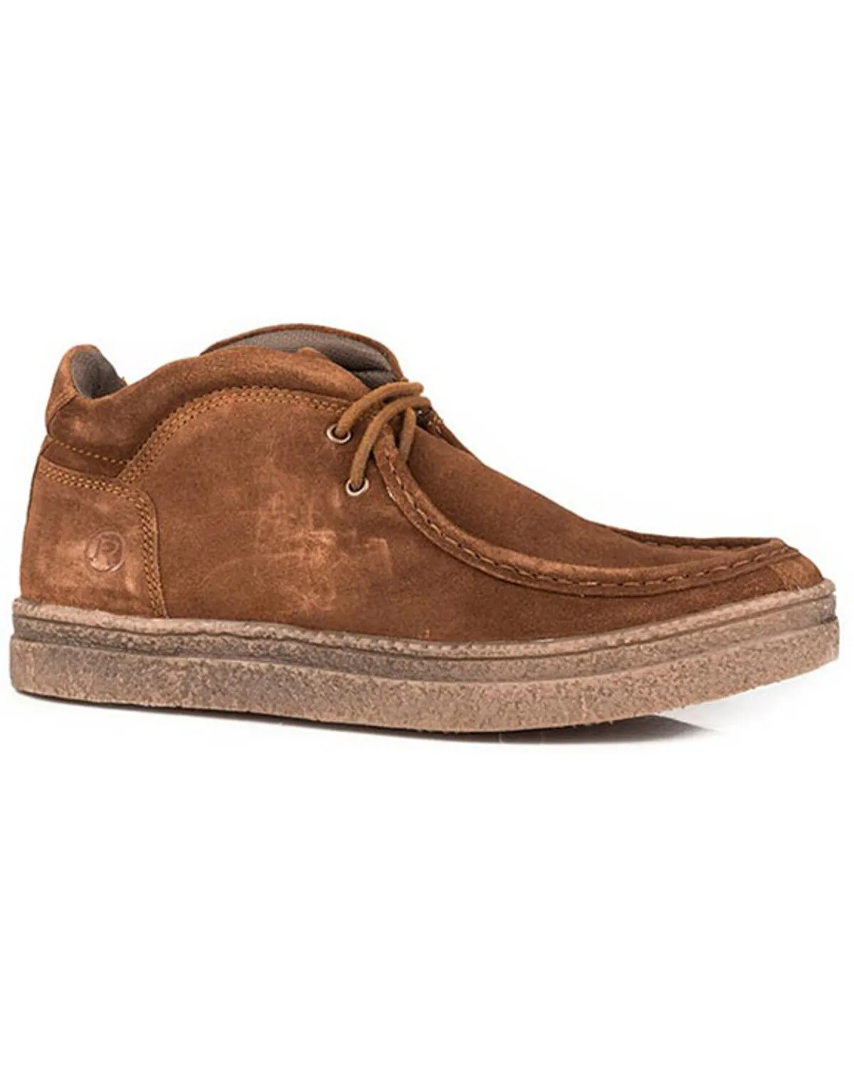 Product Name:  Roper Men's Ryder Embossed TPR Crepe Lace-Up Casual Chukka Shoes - Moc Toe