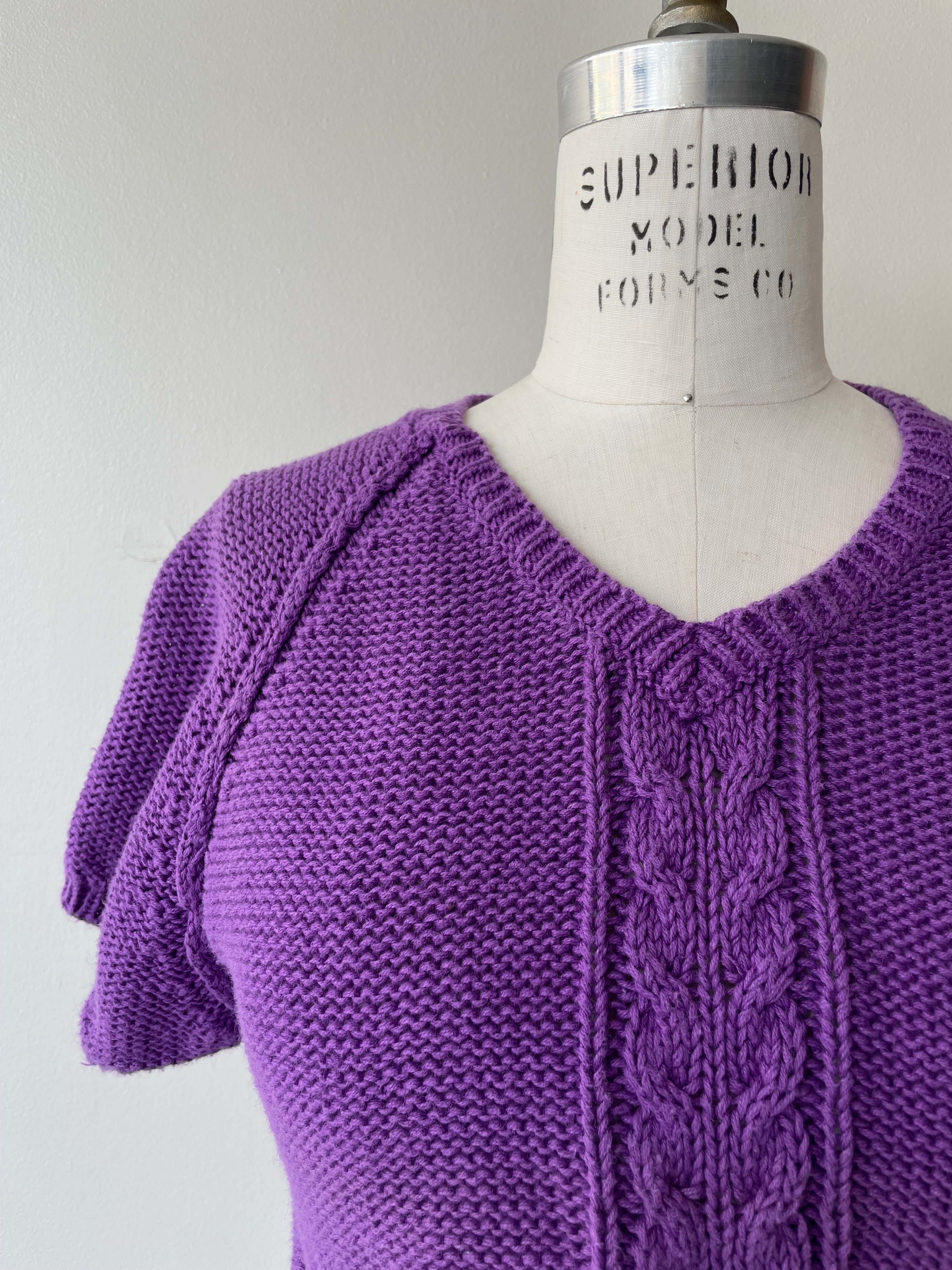 Purple Cotton Sweater - Deep Purple Cotton Sweater - Trendy and Comfortable Options - Shop Now