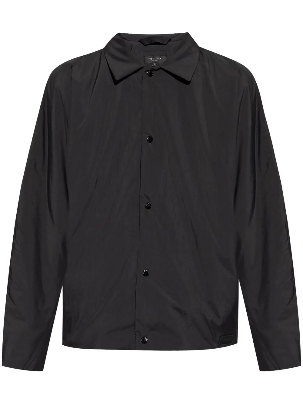 rag & bone logo-patch shirt jacket - Black