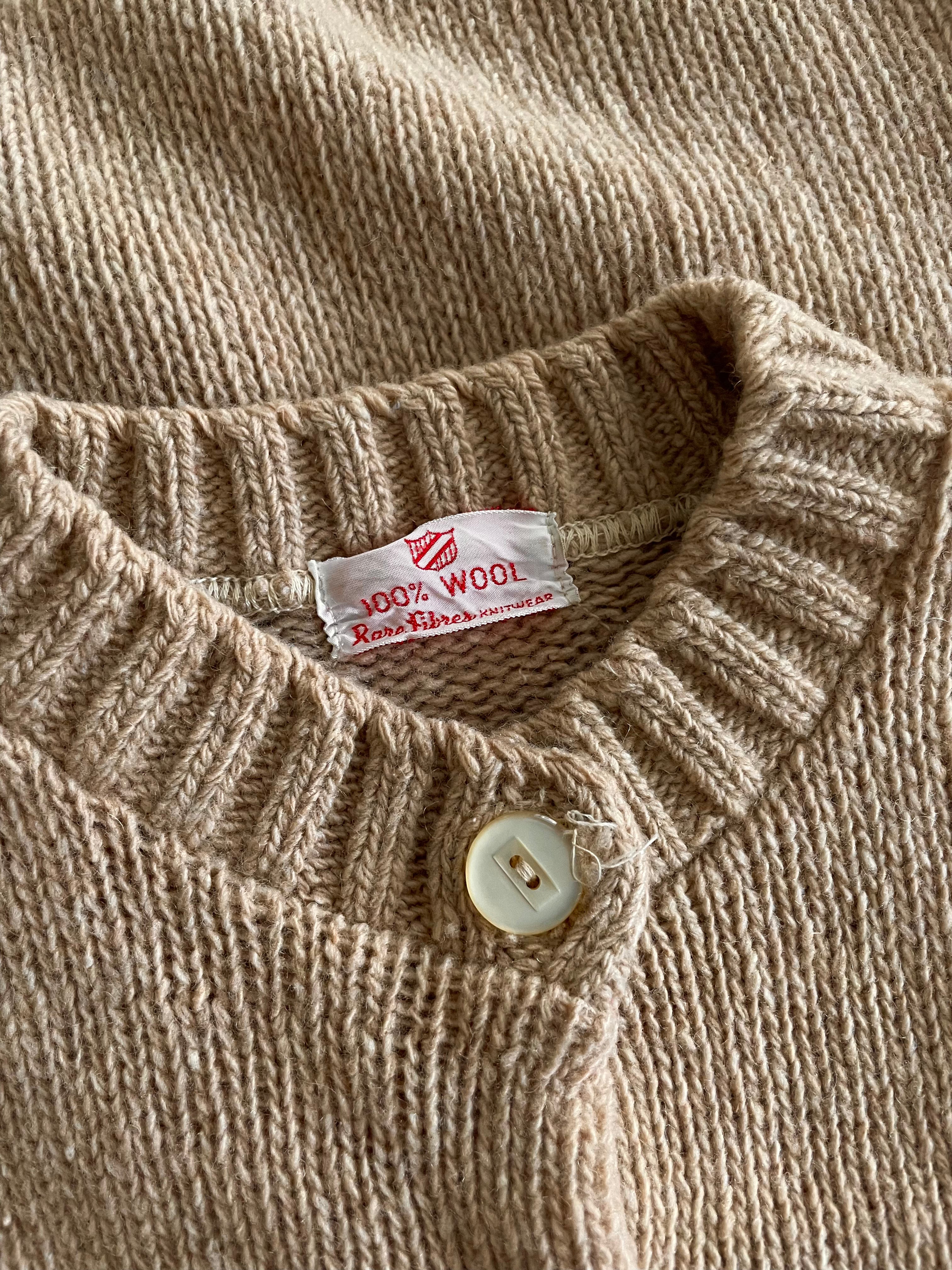 Rare Vintage 1960s Fibres Cardigan for Sale