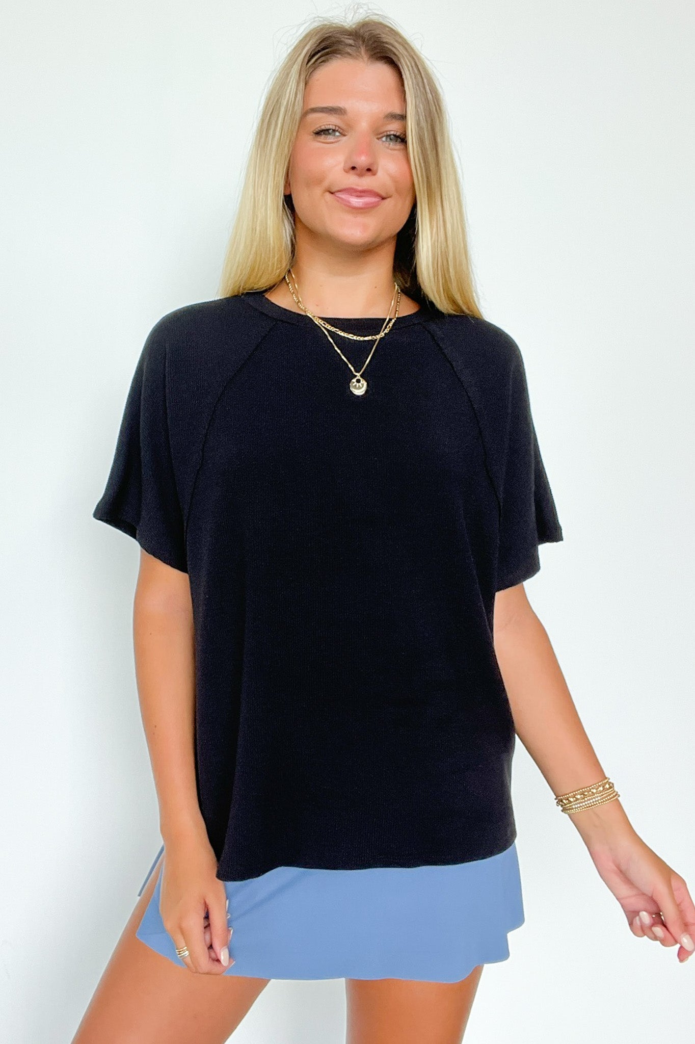 Roll With It Ribbed Knit Top