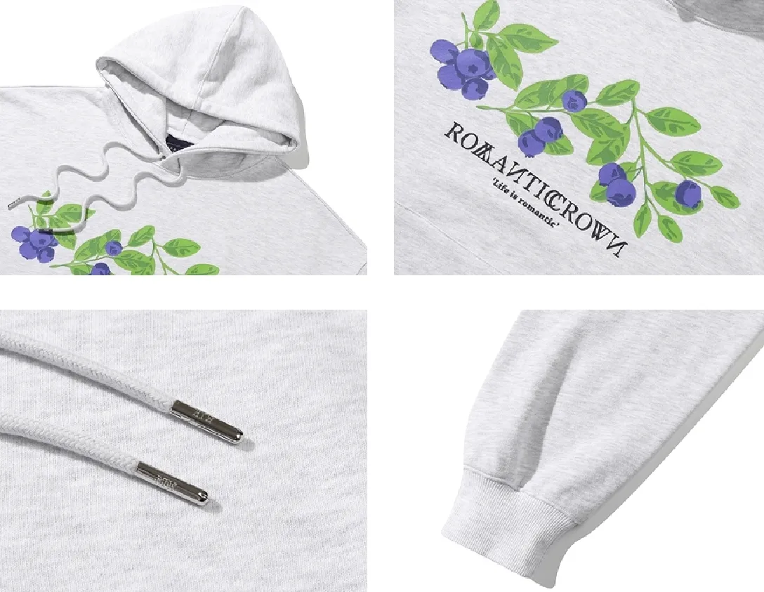 ROMANTIC CROWN | Unisex Long Sleeves Logo Hoodies - Street Style