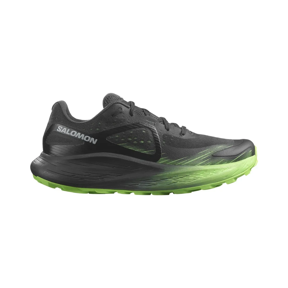 Salomon Glide Max TR Black Green Running Shoes