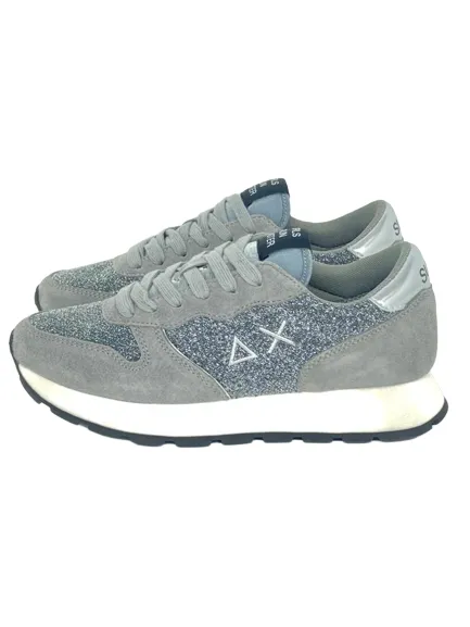 silver glitter mesh sneakers Z43204 Ally