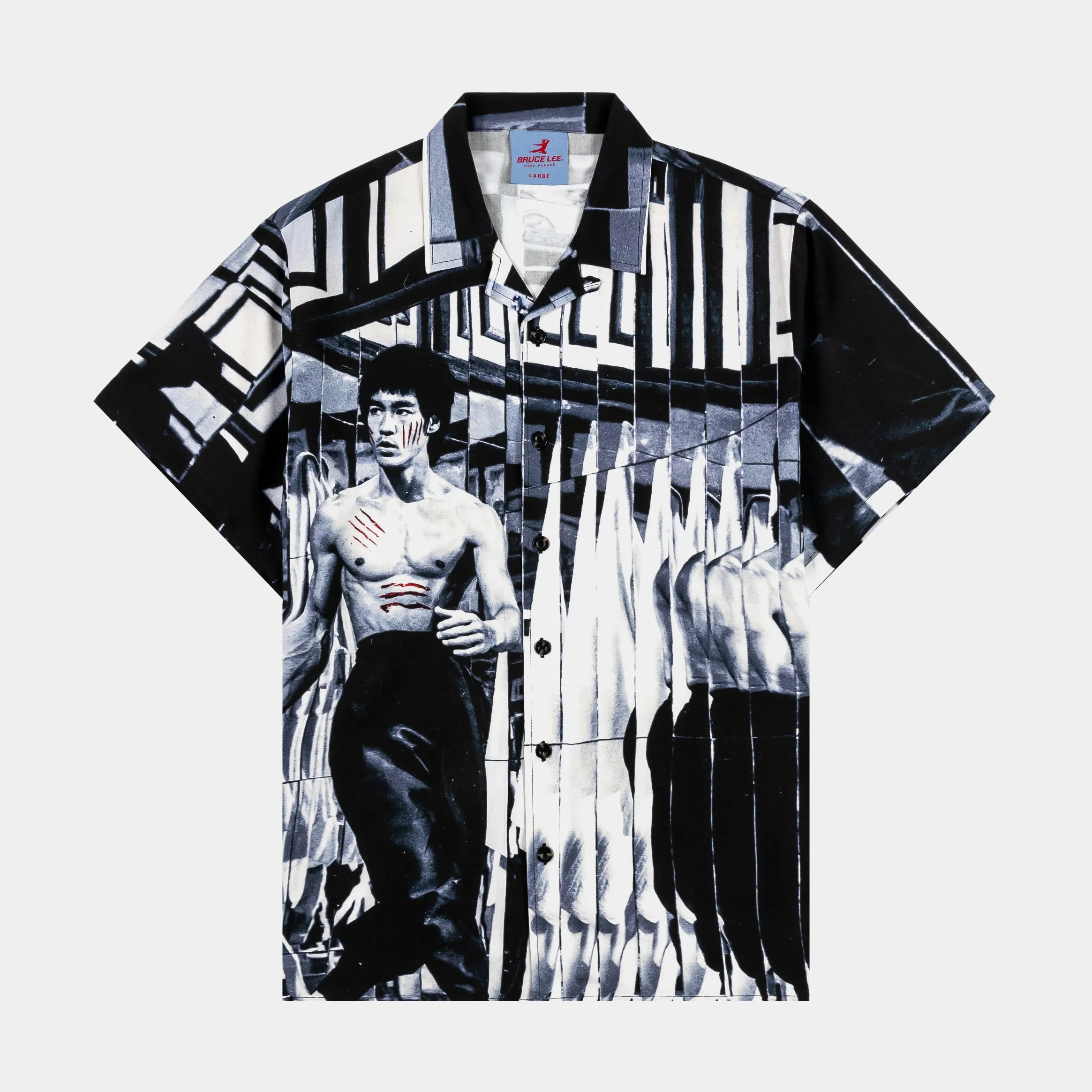 SP x Bruce Lee Black Men's Short Sleeve Shirt.