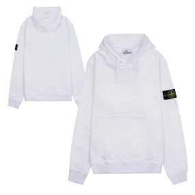 Stone Island street style logo hoodies with long sleeves.