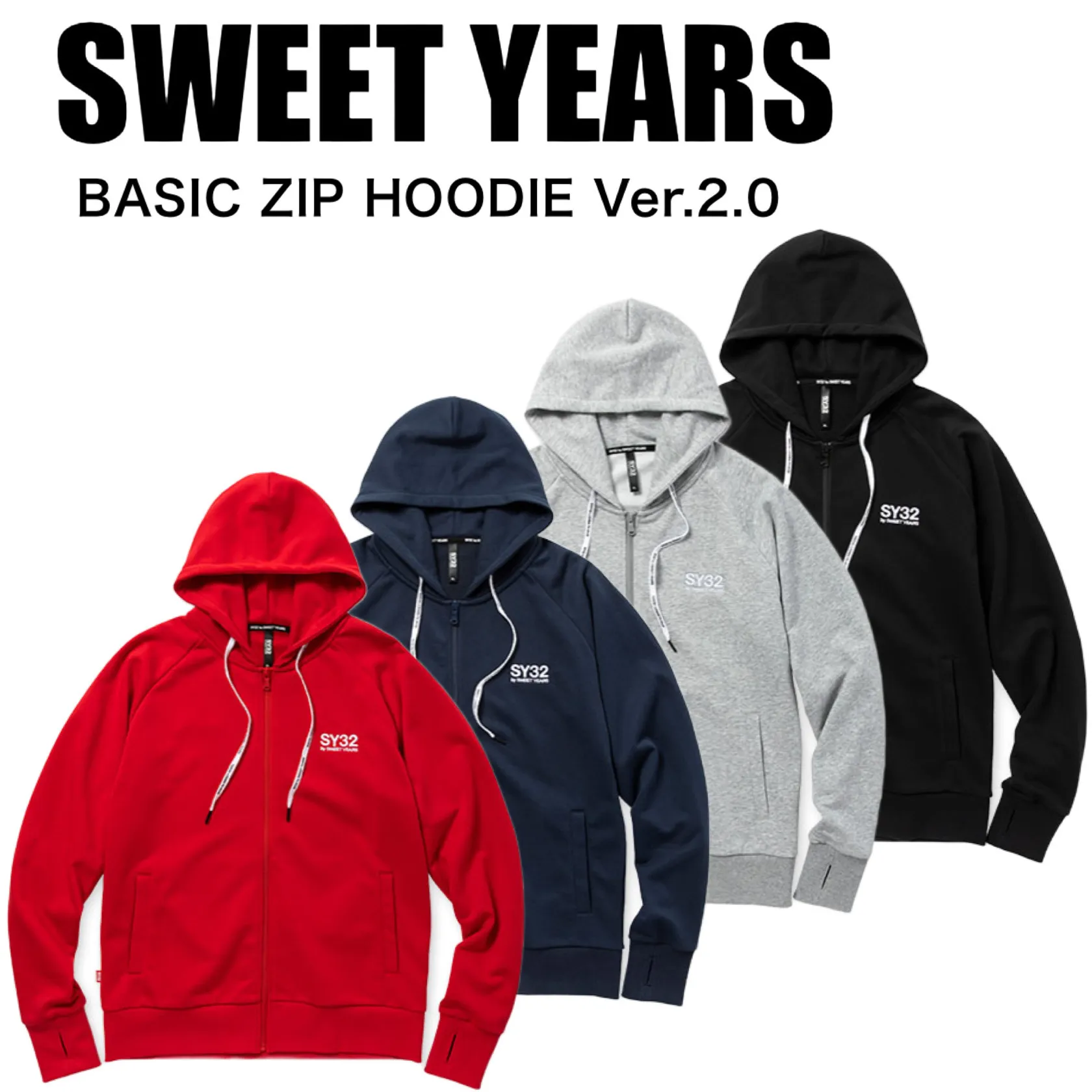 Street Style Long Sleeve Cotton Logo Hoodies - SWEET YEARS