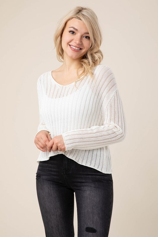 Summer V-neck sweater - Best lightweight knitwear for summer | Shop now