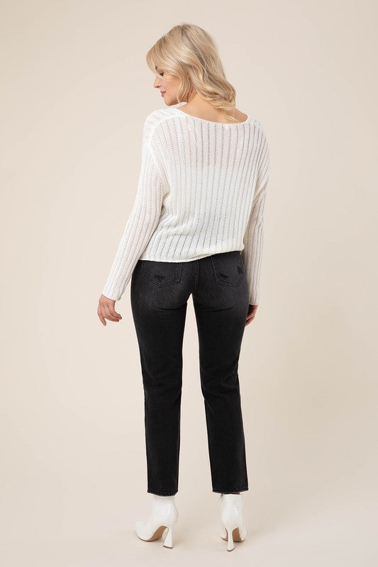 Summer V-neck sweater - Best lightweight knitwear for summer | Shop now