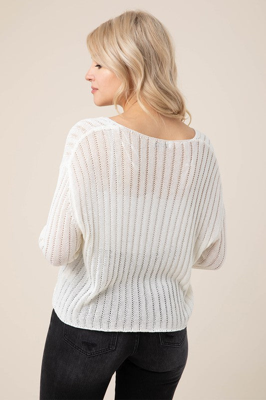 Summer V-neck sweater - Best lightweight knitwear for summer | Shop now