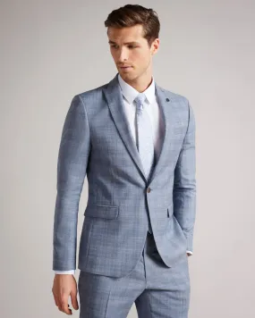 Ted Baker Slim Fit Pale Blue Check Suit - Buy Now