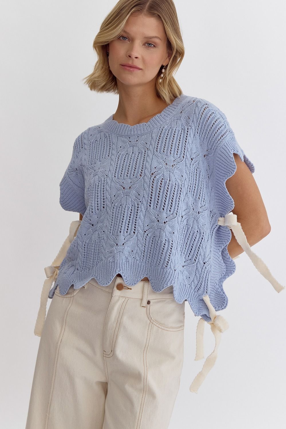 Tied Up Crochet Sweater