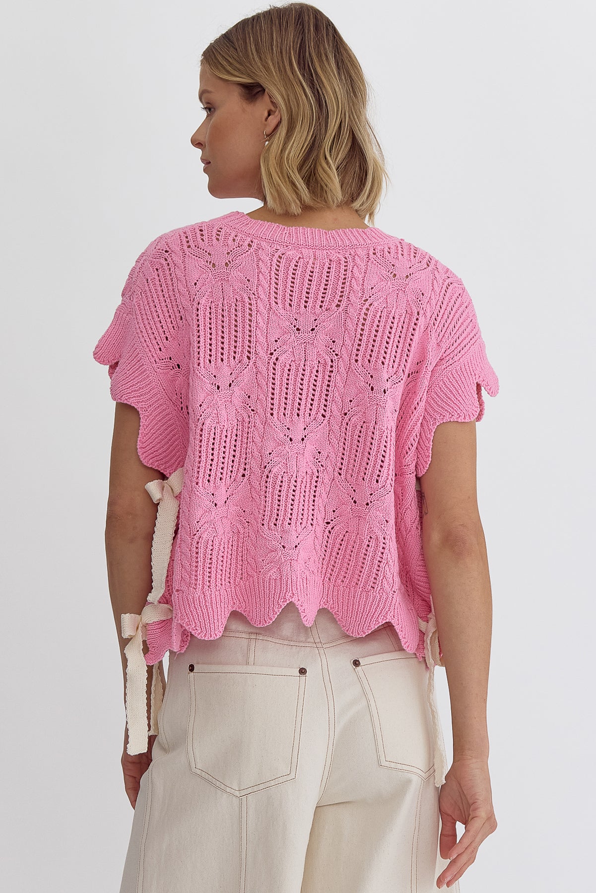 Tied Up Crochet Sweater