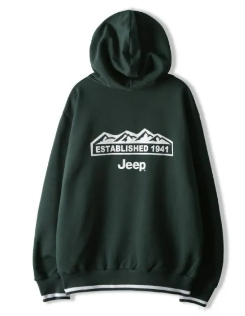 Unisex Street Style Collaboration Hoodies | JEEP Plain Logo