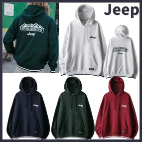 Unisex Street Style Collaboration Hoodies | JEEP Plain Logo