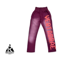 Vertebrae Sweatpants Burgundy/Red Washed - Shop Now