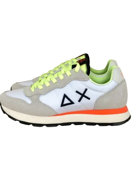 White Z34102 Tom Fluorescent Sneakers.