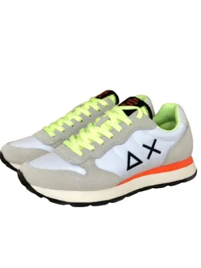 White Z34102 Tom Fluorescent Sneakers.