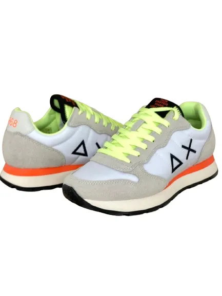 White Z34102 Tom Fluorescent Sneakers.