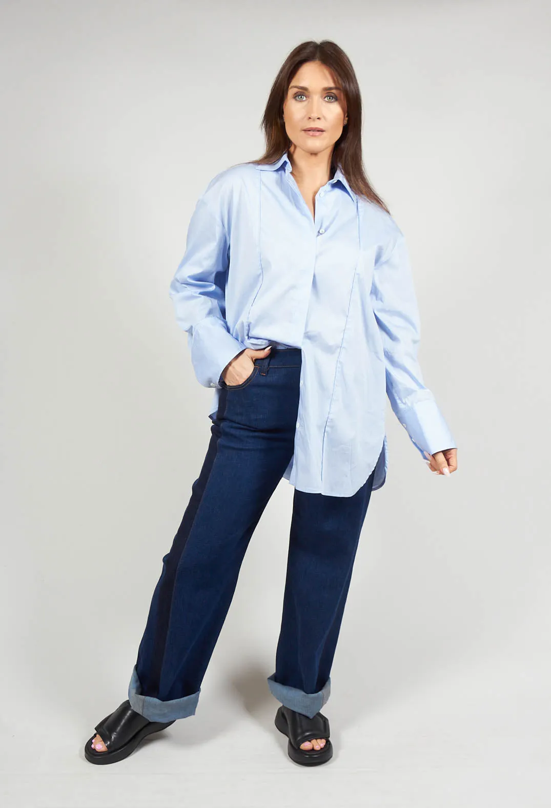 Wide Denim Jeans in Indigo | Aragonite Indigo Jeans | Wide Leg Jeans | Indigo Jeans