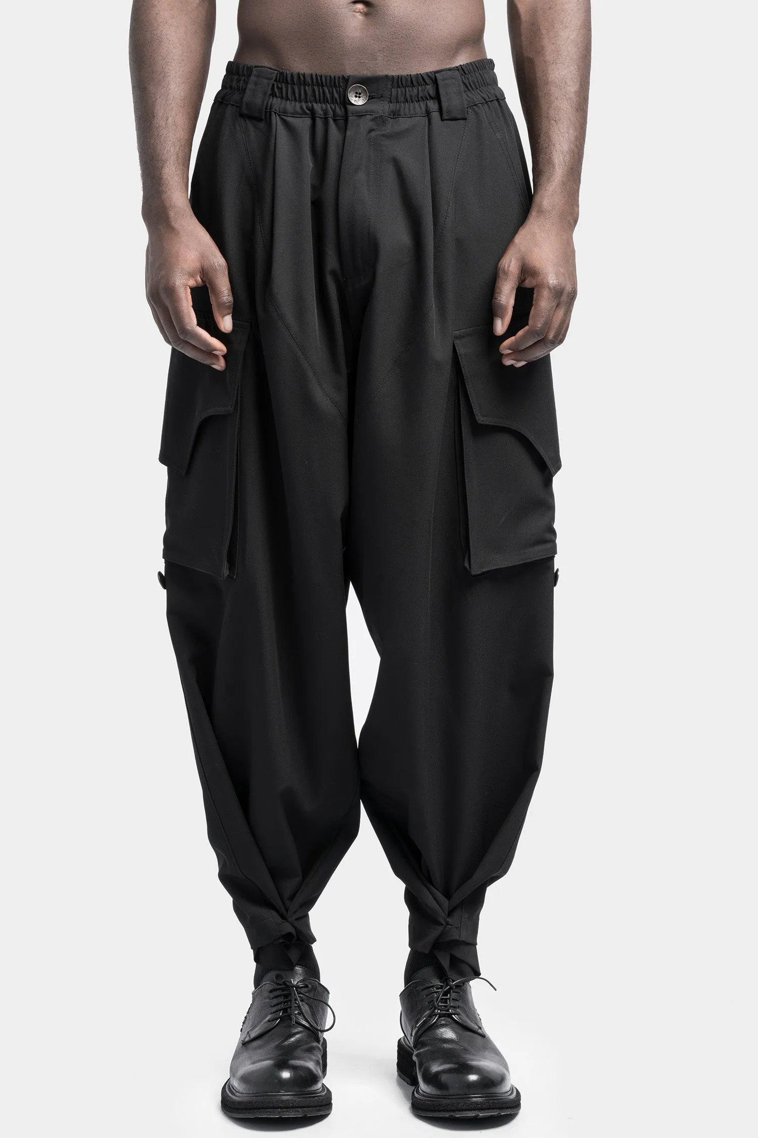 Wide leg cargo pants