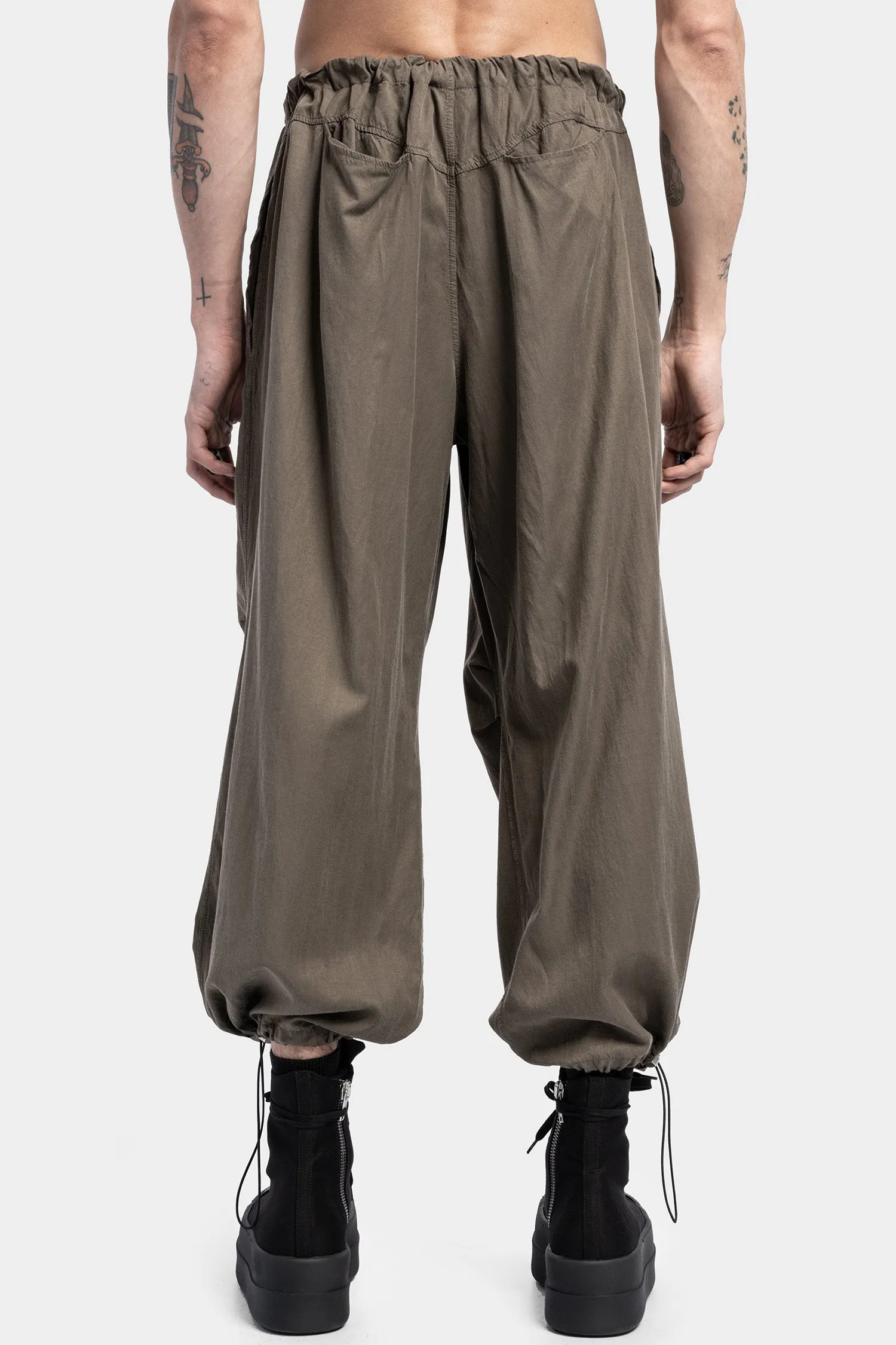 Wide Transform Trousers, Olive Green