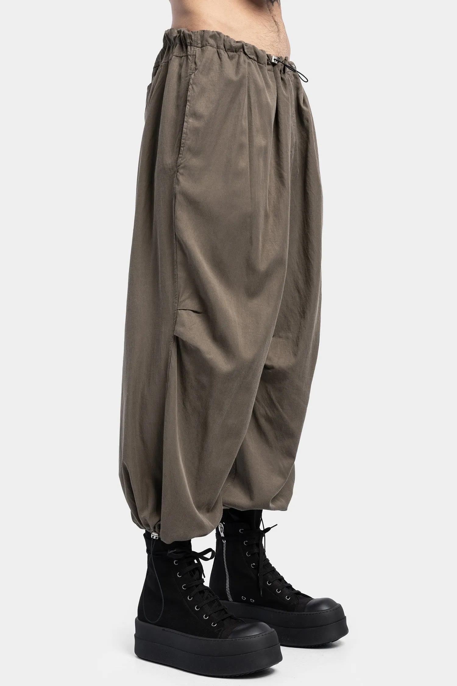 Wide Transform Trousers, Olive Green