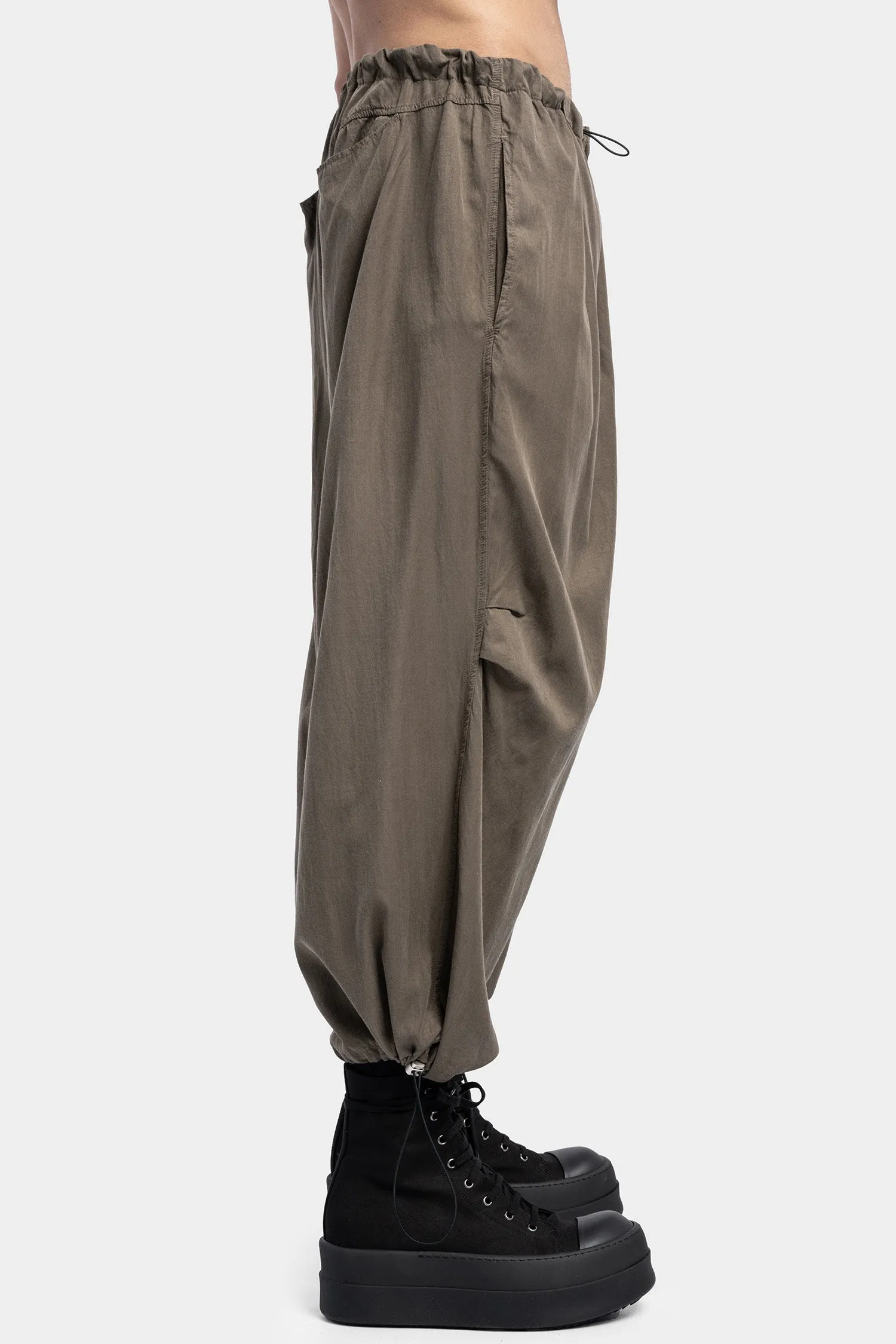 Wide Transform Trousers, Olive Green