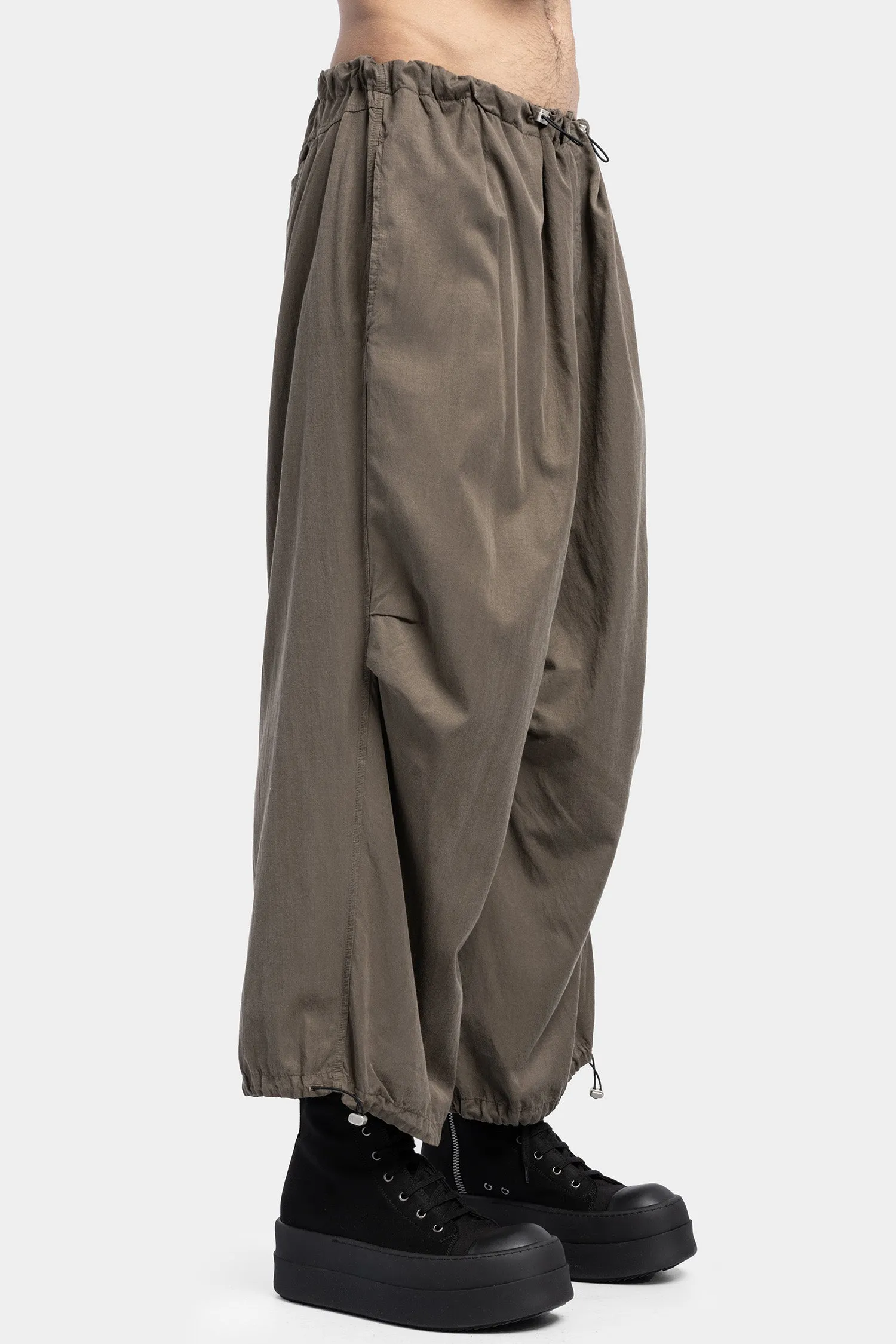 Wide Transform Trousers, Olive Green