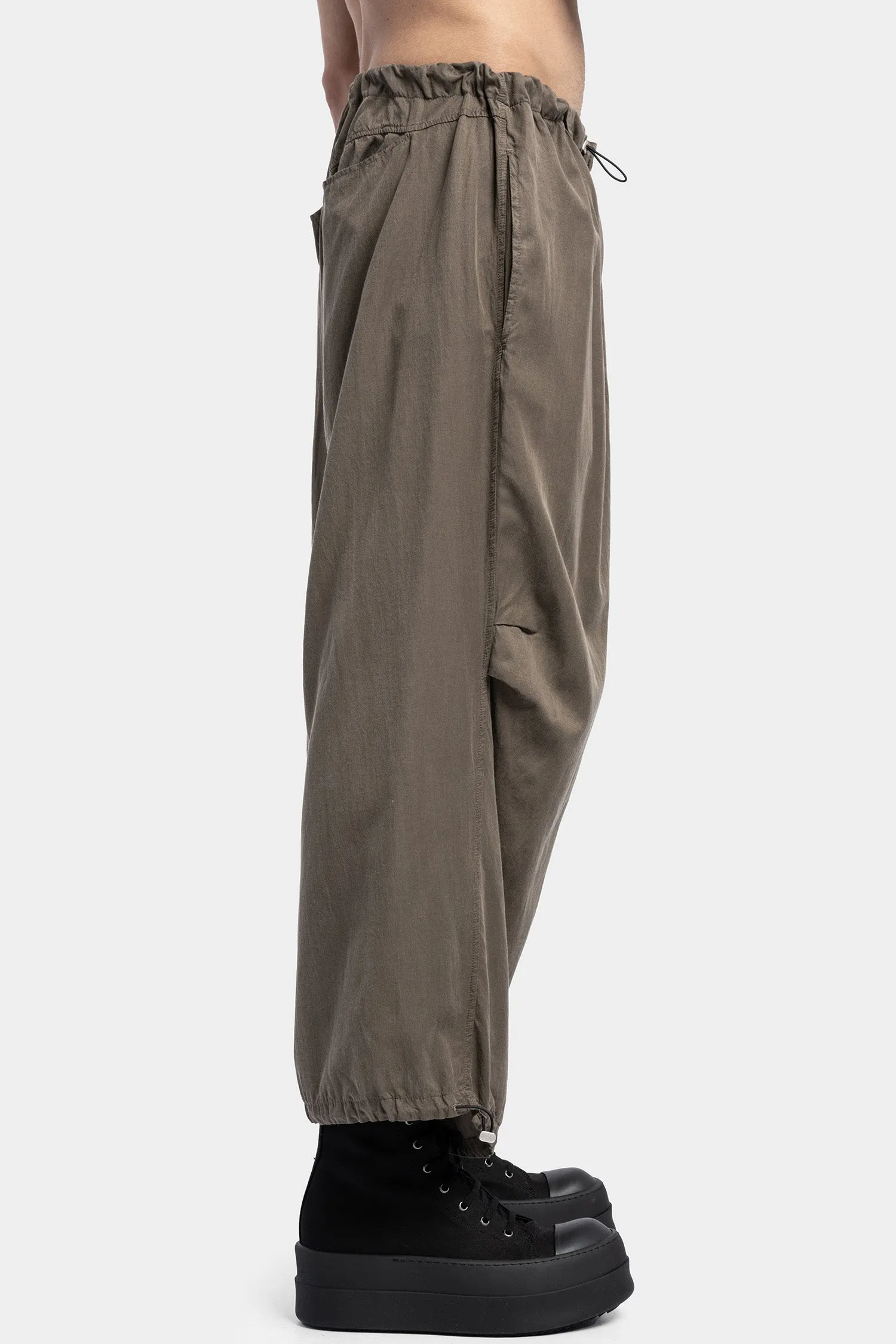 Wide Transform Trousers, Olive Green