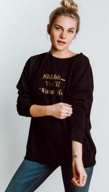 Wildfox black Shhhh Road Trip Sweater