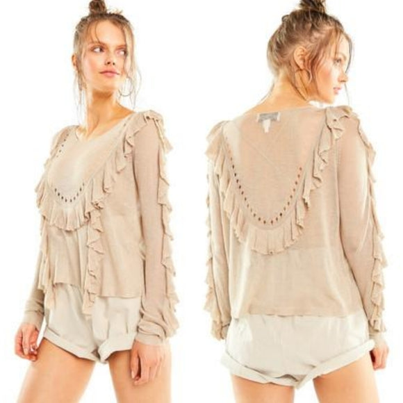 Wildfox Camilla Sweater Maderas Tan - Google SEO friendly result: Tan Maderas Camilla Sweater by Wildfox