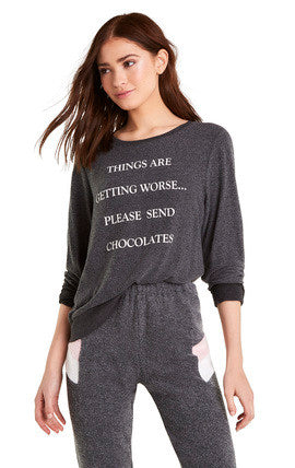 Wildfox Chocolates Baggy Beach Jumper Sweater