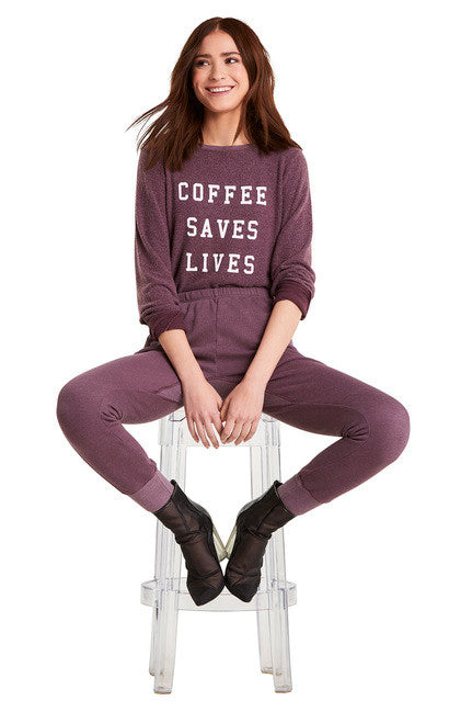 Wildfox Coffee Saves Lives Baggy Beach Jumper